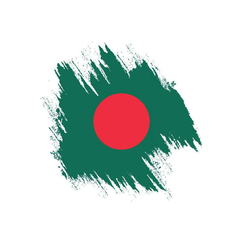 Professional brush effect Bangladesh flag vector