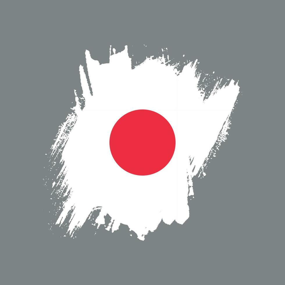 Vintage Japan grunge texture flag vector