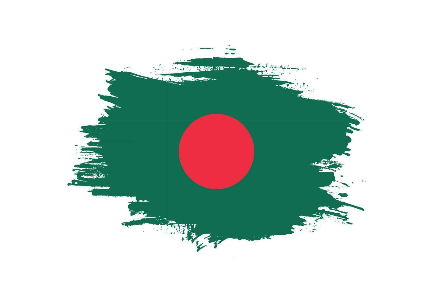 Vector grunge brush stroke Bangladesh flag vector