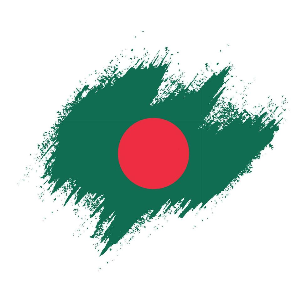 Graphic Brush stroke Bangladesh flag vector