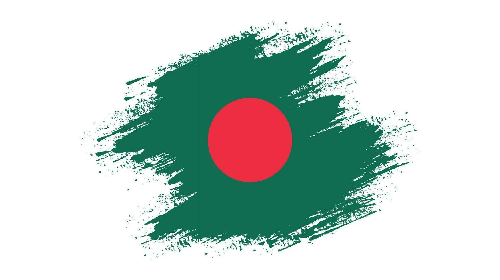 Splatter brush stroke Bangladesh flag vector