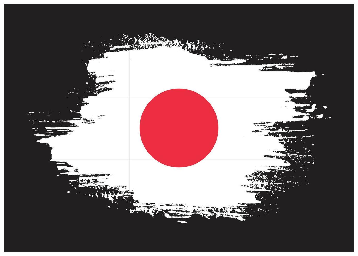 Splash grungy Japan flag design vector