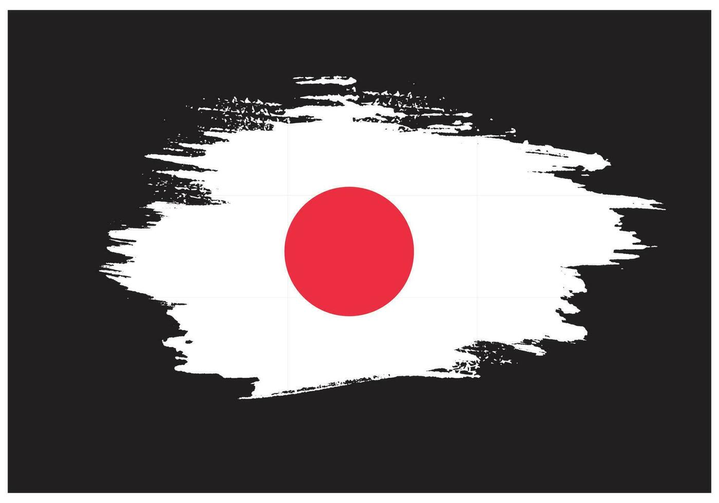 Paint ink brush stroke Japan flag vector