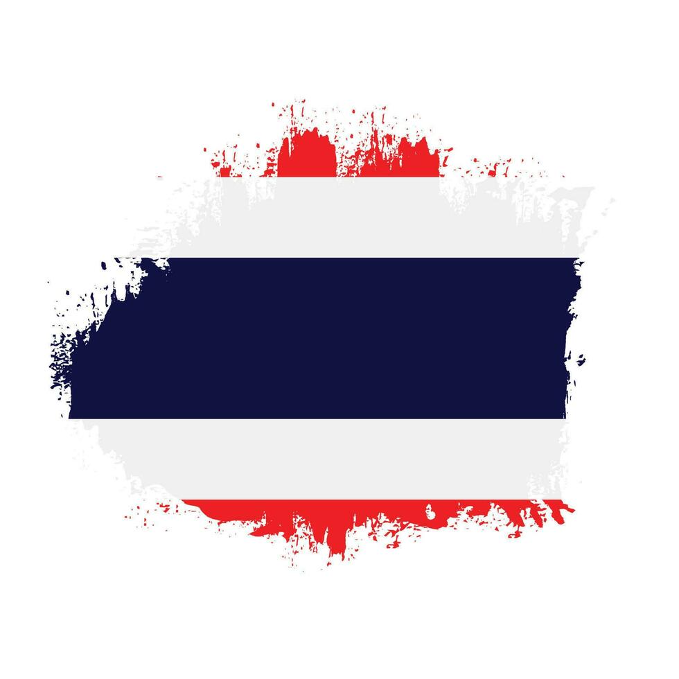 Grunge texture splash Thailand flag vector