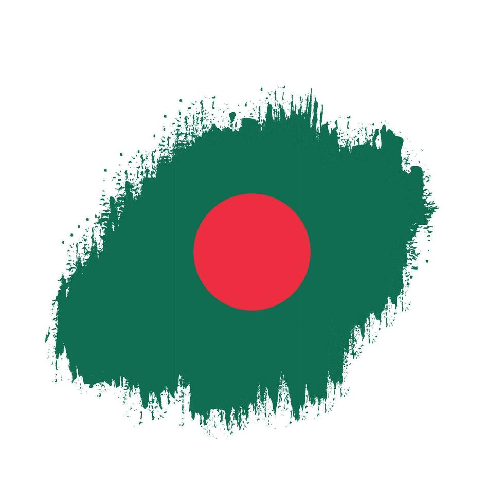 Bangladesh brush grunge flag vector