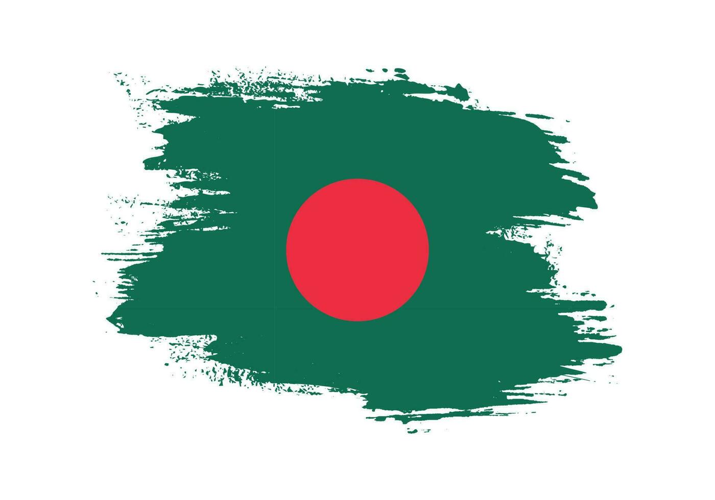 vector de bandera de plantilla de trazo de pincel de pintura de bangladesh