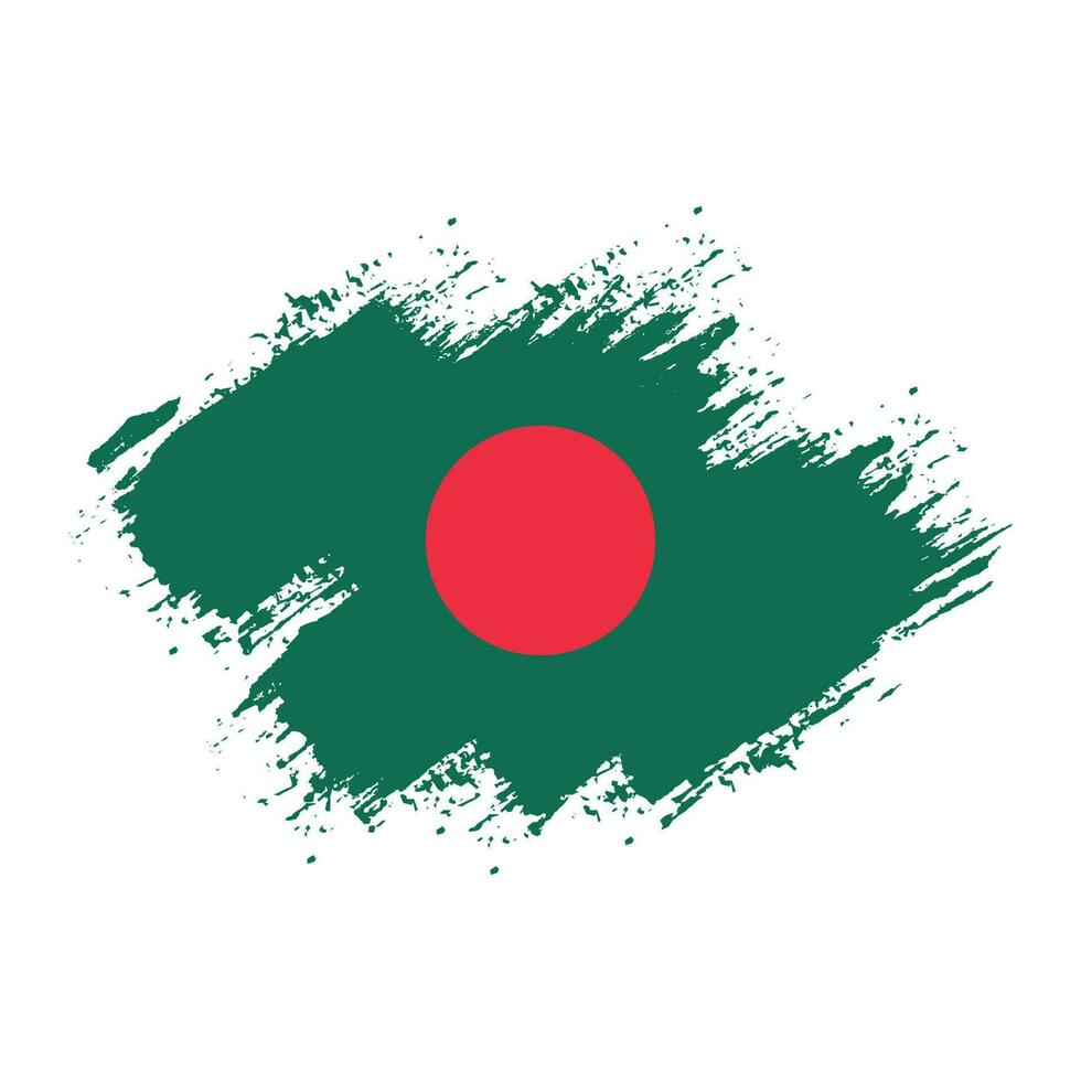 Modern brush stroke Bangladesh flag vector