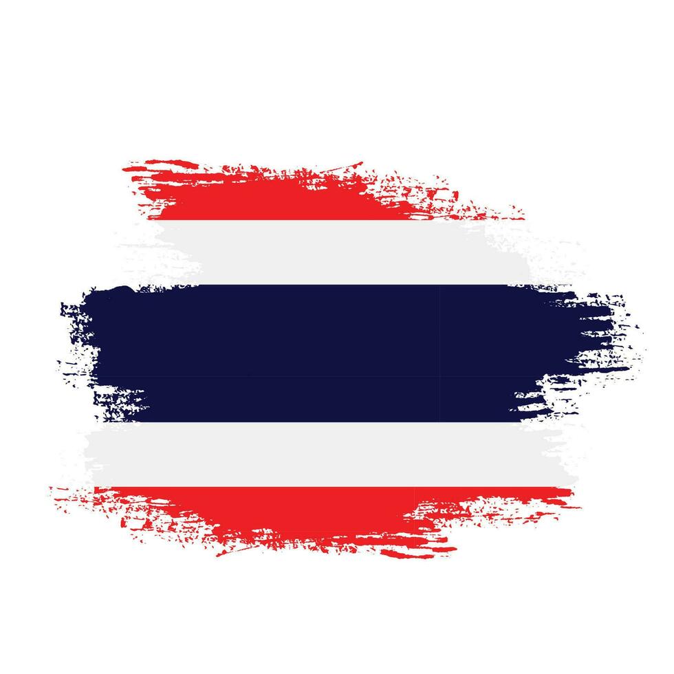 New hand paint brush Thailand flag vector