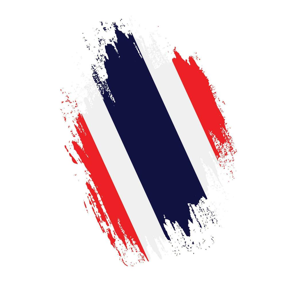 Ink splashes brush stroke Thailand flag vector