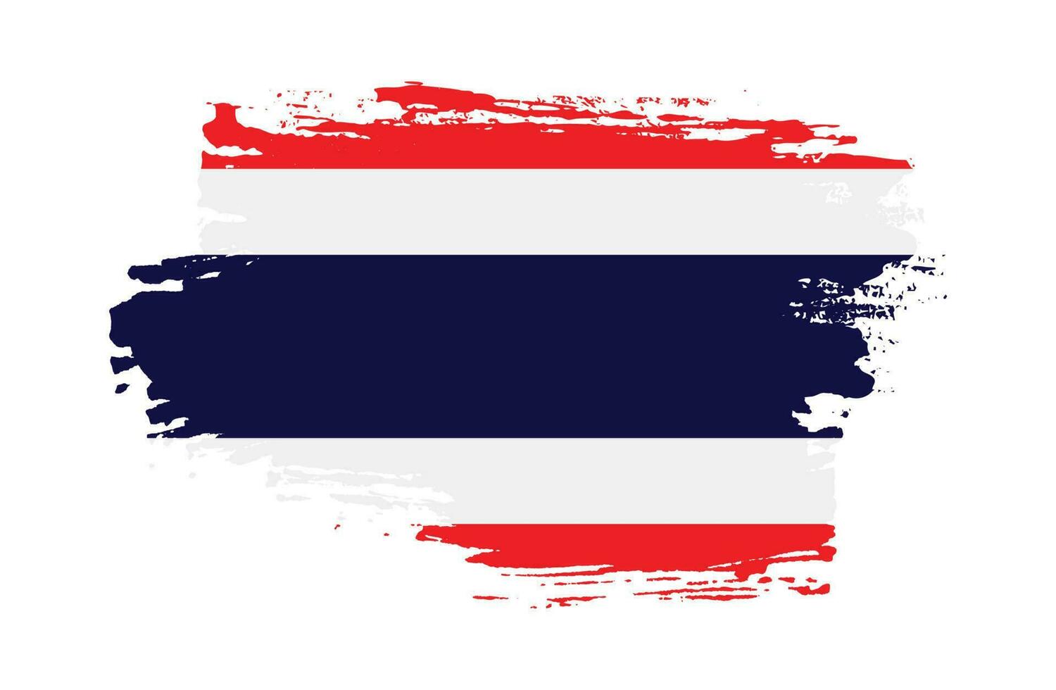 Ink brush stroke Thailand flag vector