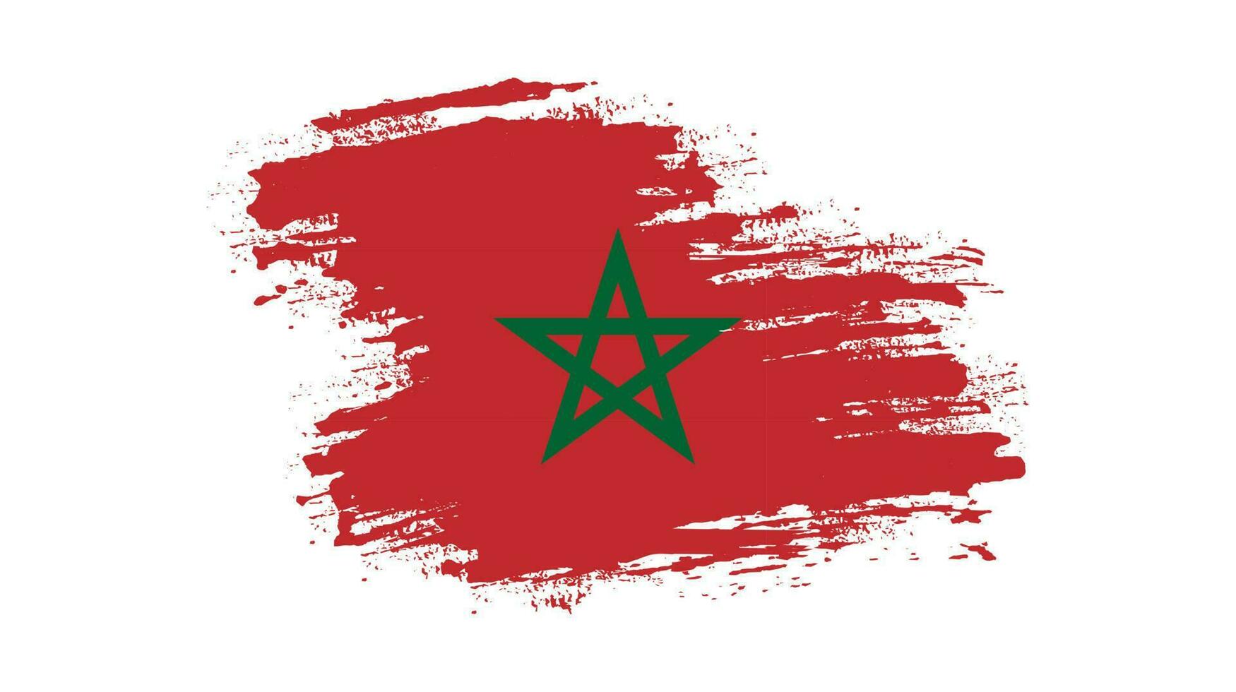 Colorful Morocco grunge flag vector