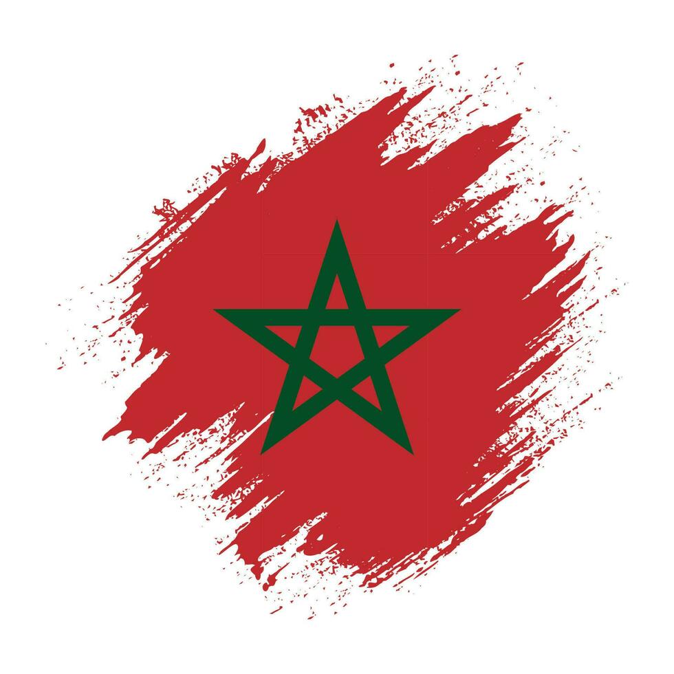 Morocco grungy flag vector