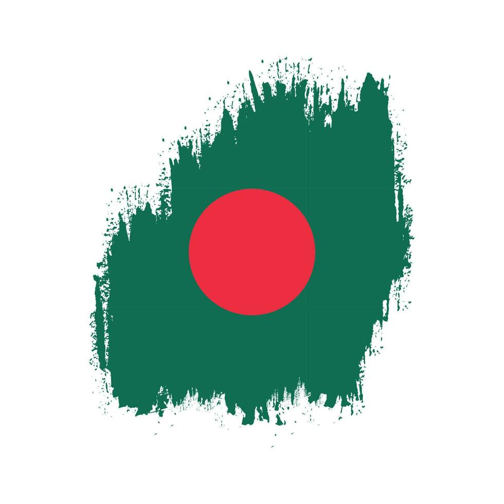 Bangladesh grunge texture abstract flag vector