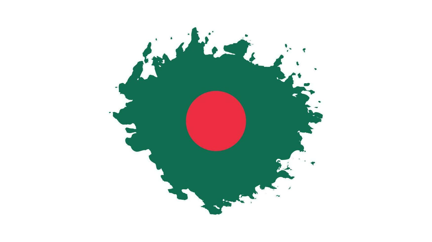 Brush stroke free Bangladesh flag vector