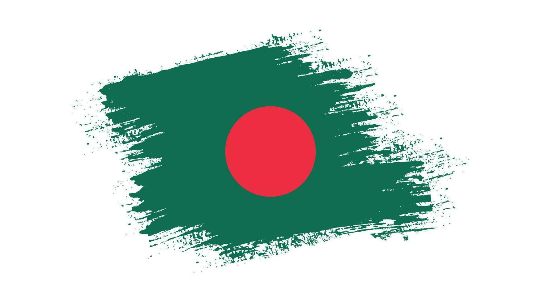 Modern brush stroke Bangladesh flag vector