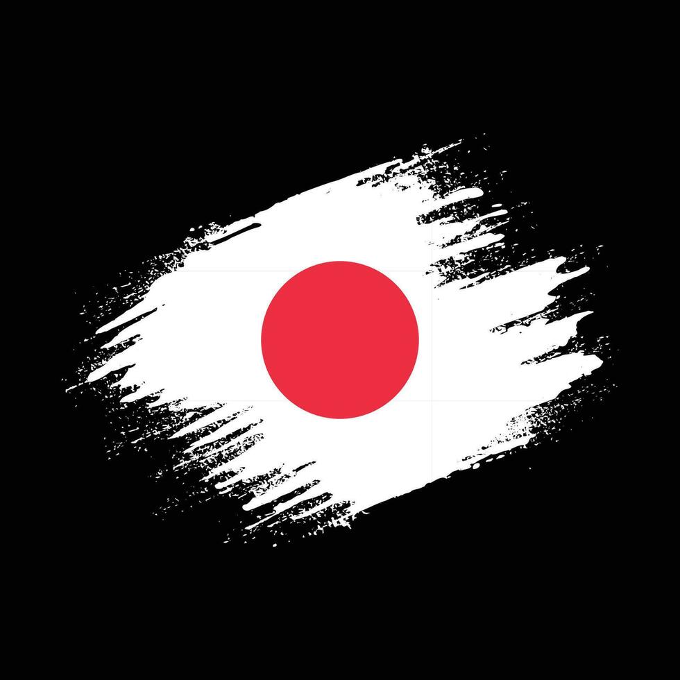 gráfico japón grunge textura bandera vector