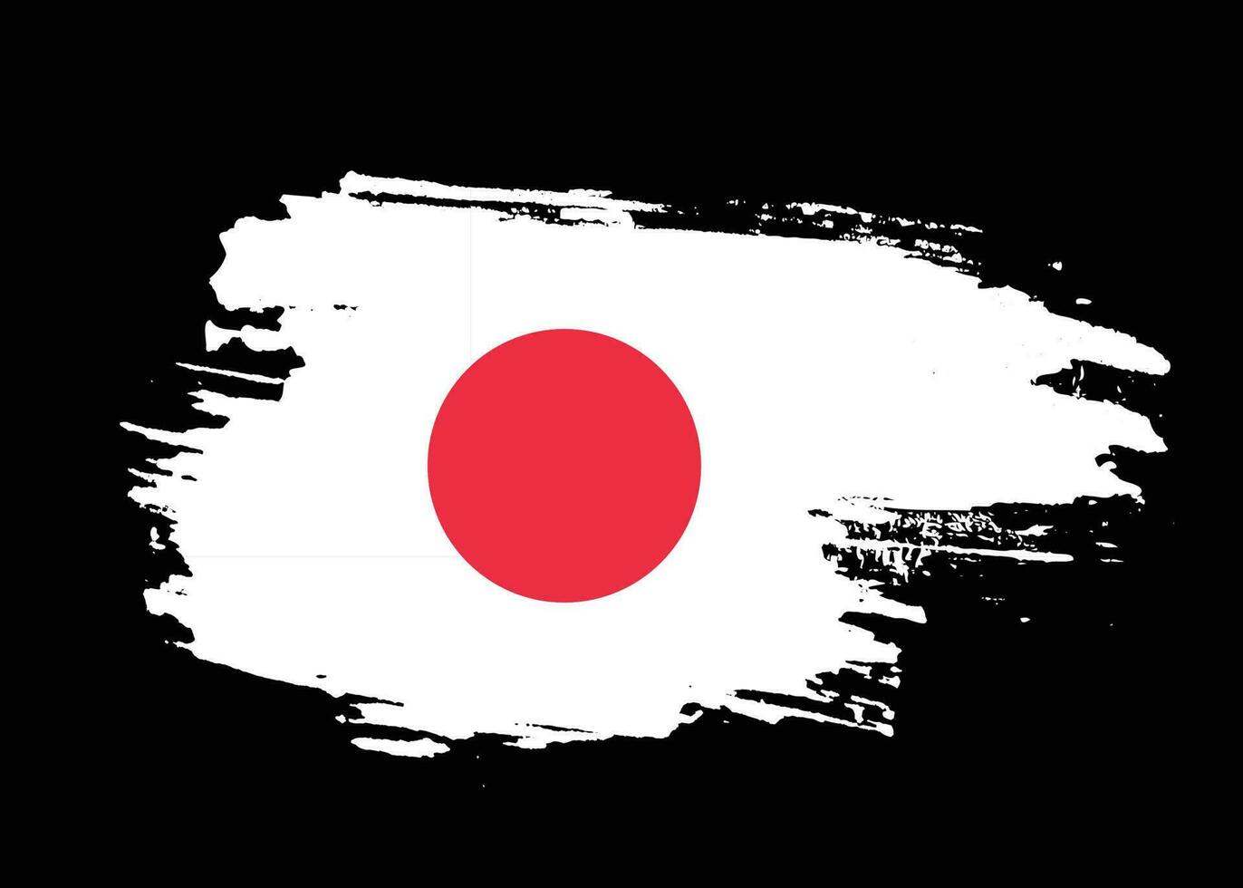 Paint brush stroke Japan flag vector