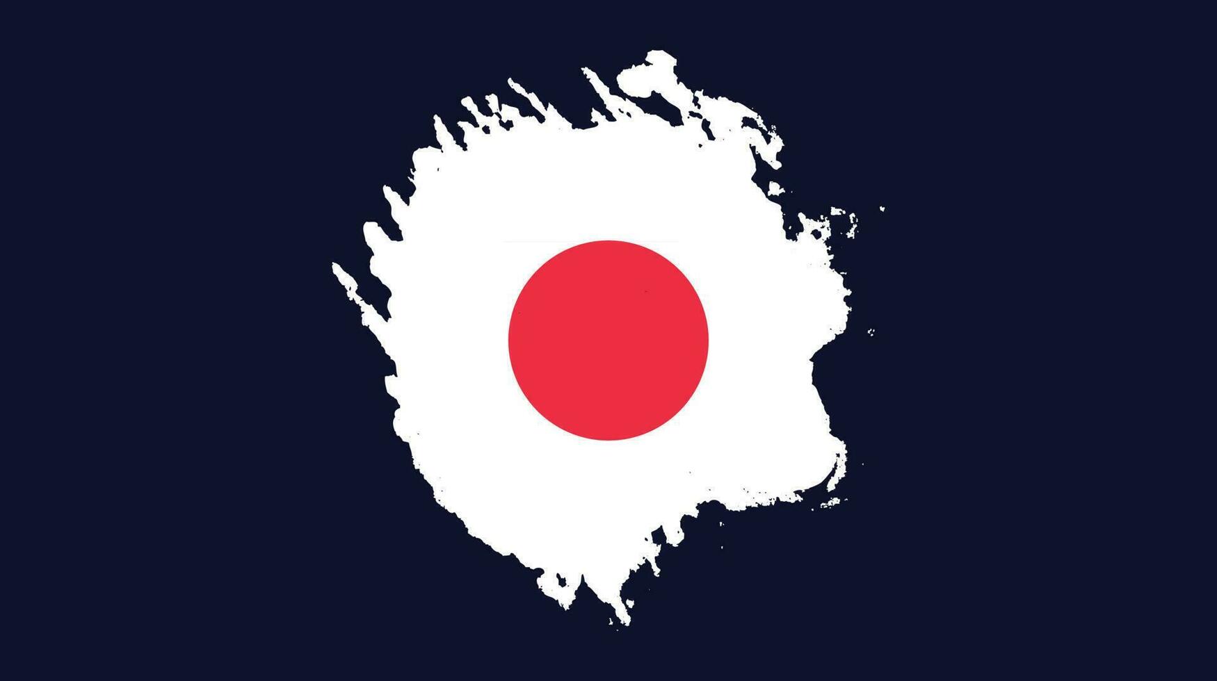 Brush stroke free Japan flag vector