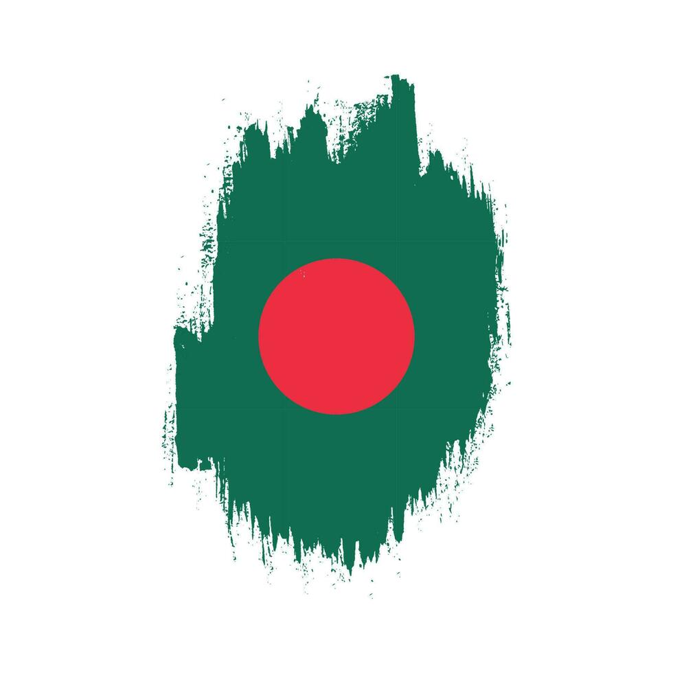 Abstract Bangladesh grunge texture flag design vector