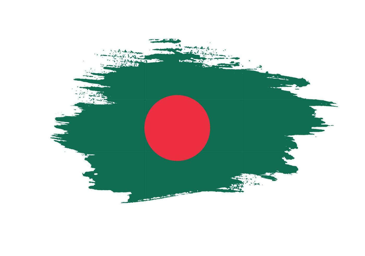 Paint brush stroke grunge texture Bangladesh flag vector