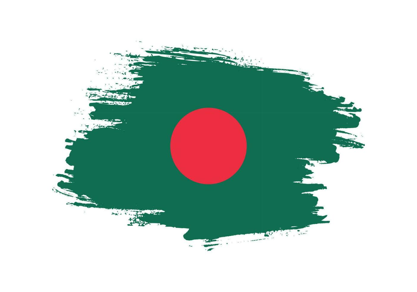 vector de bandera de bangladesh de trazo de pincel sucio