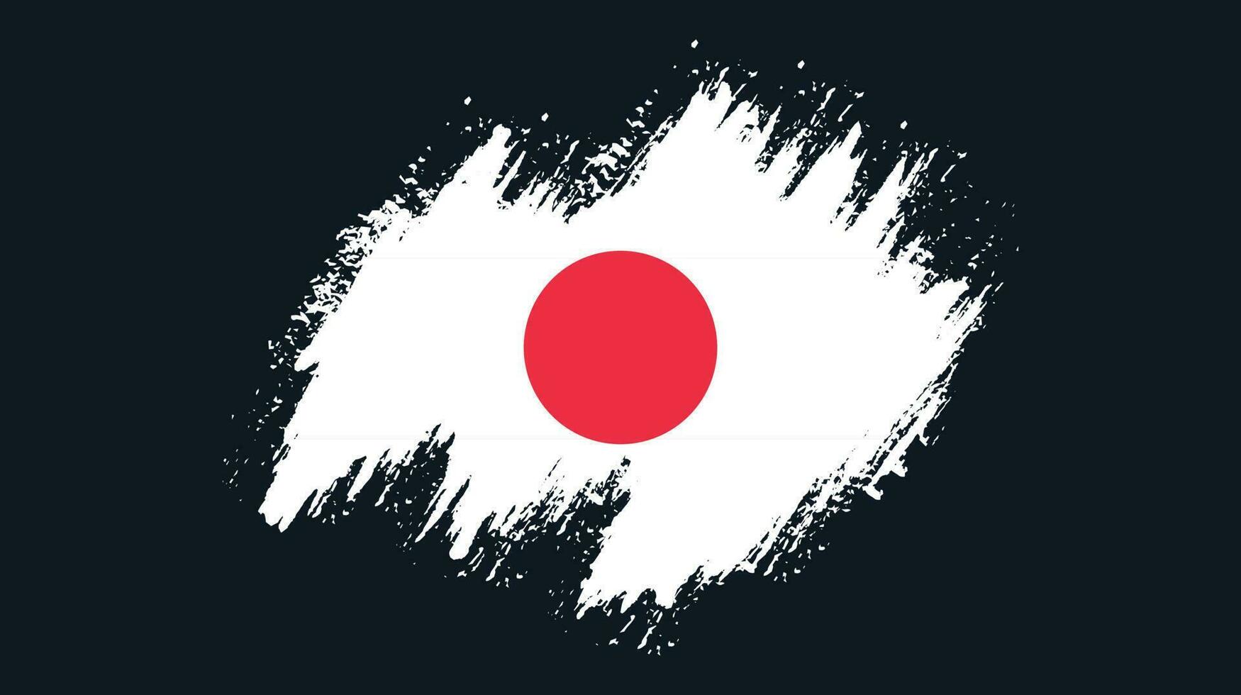 Free brush vector frame Japan flag
