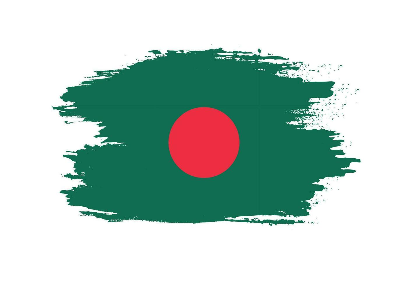 Paint ink brush stroke Bangladesh flag vector