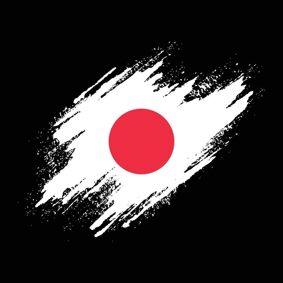 Abstract Japan grunge flag vector