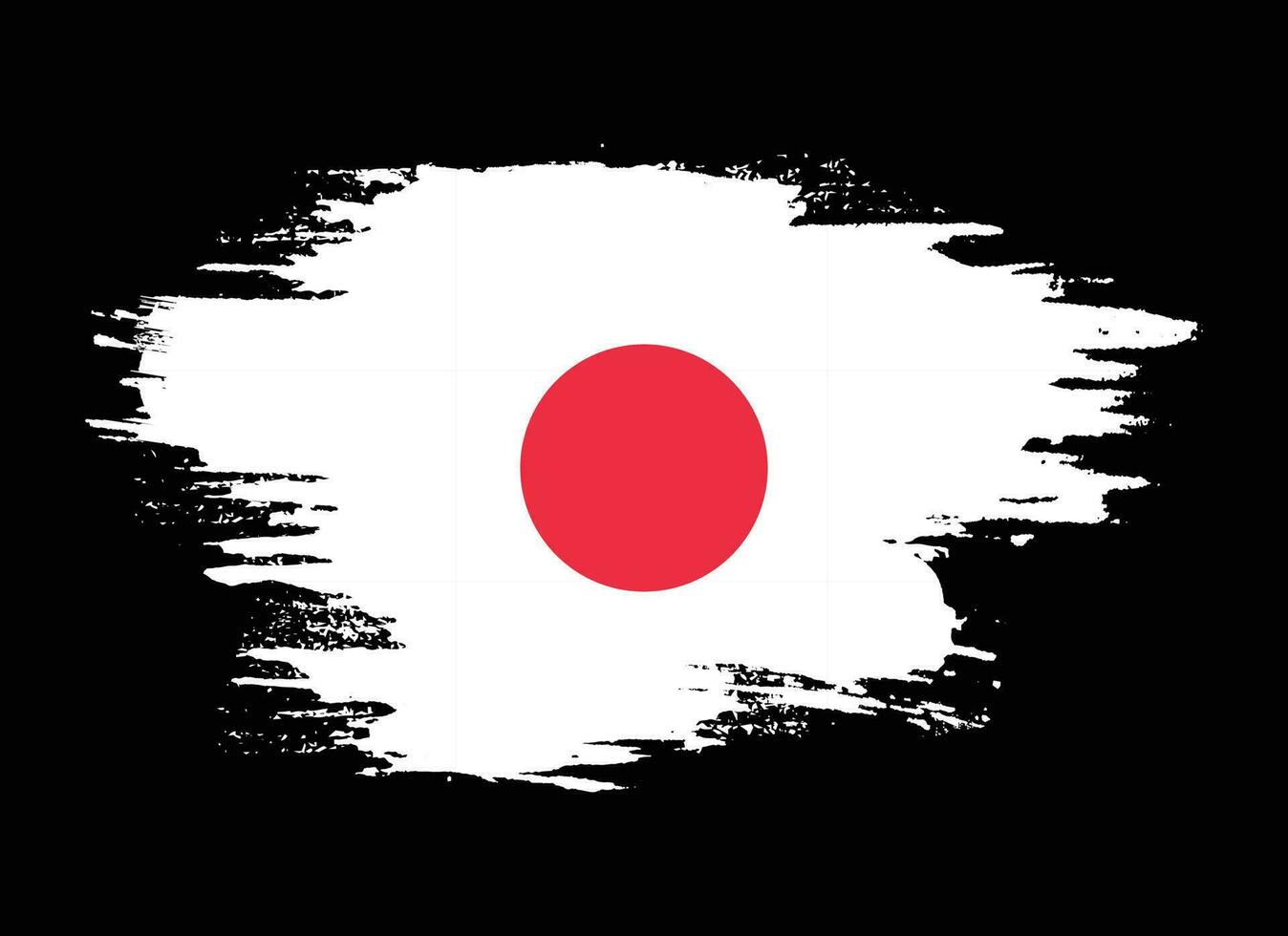 Splash new Japan grunge texture flag vector