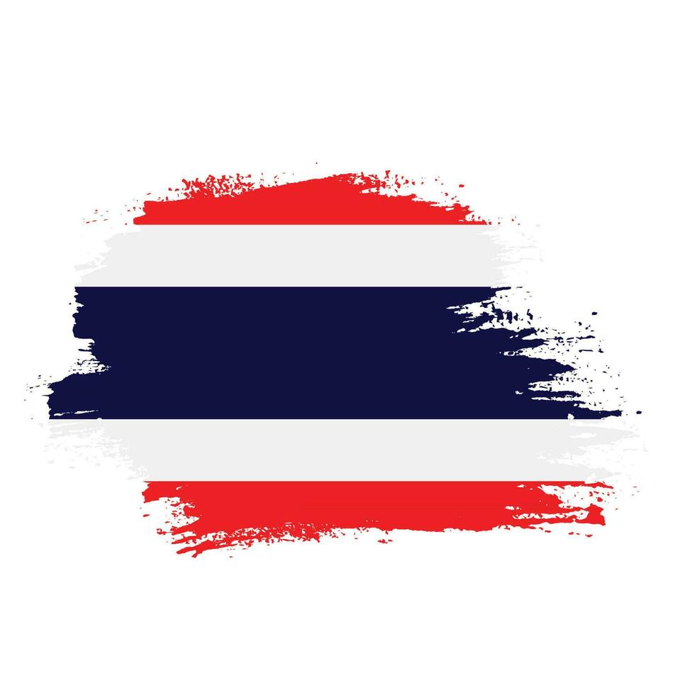 Professional distressed grunge texture Thailand flag vector