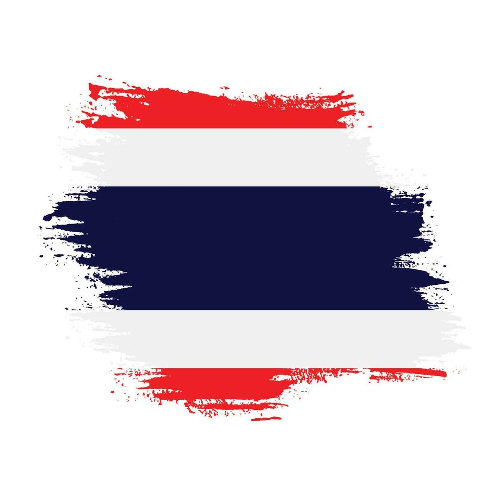 Distressed Thailand grunge texture flag vector