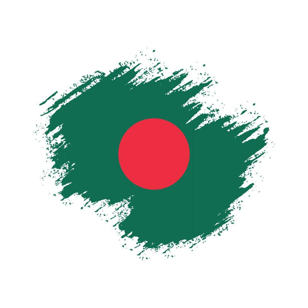 Free brush vector frame Bangladesh flag