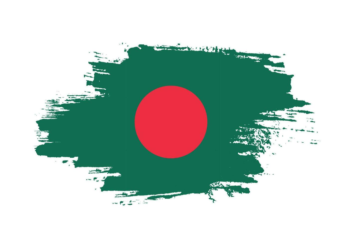 Grunge brush stroke Bangladesh flag vector