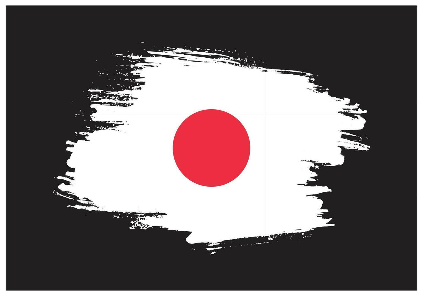 Dirty brush stroke Japan flag vector