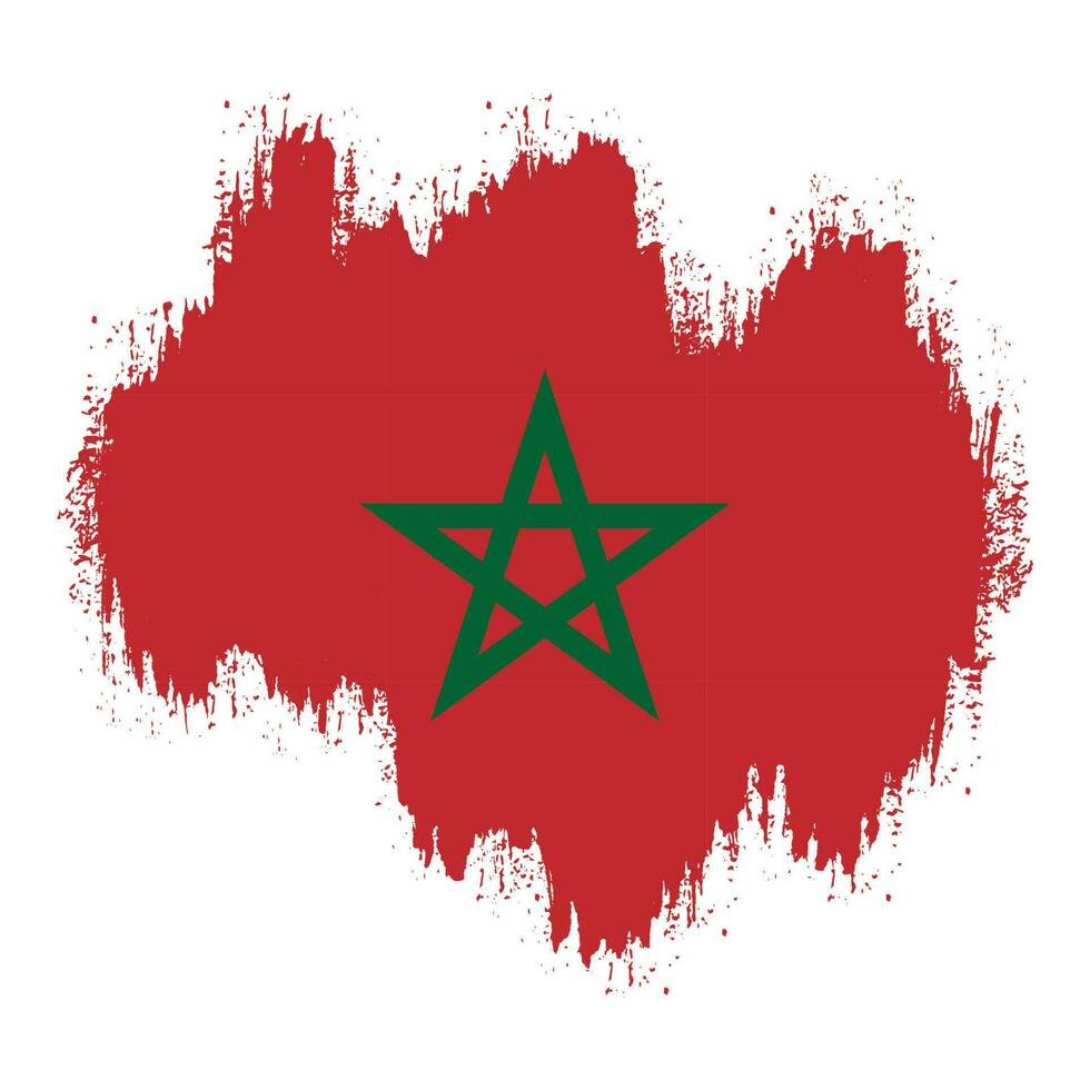 Morocco grunge flag vector