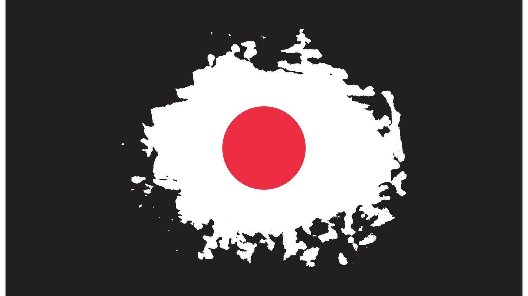 vector de bandera de japón de trazo de pincel grunge