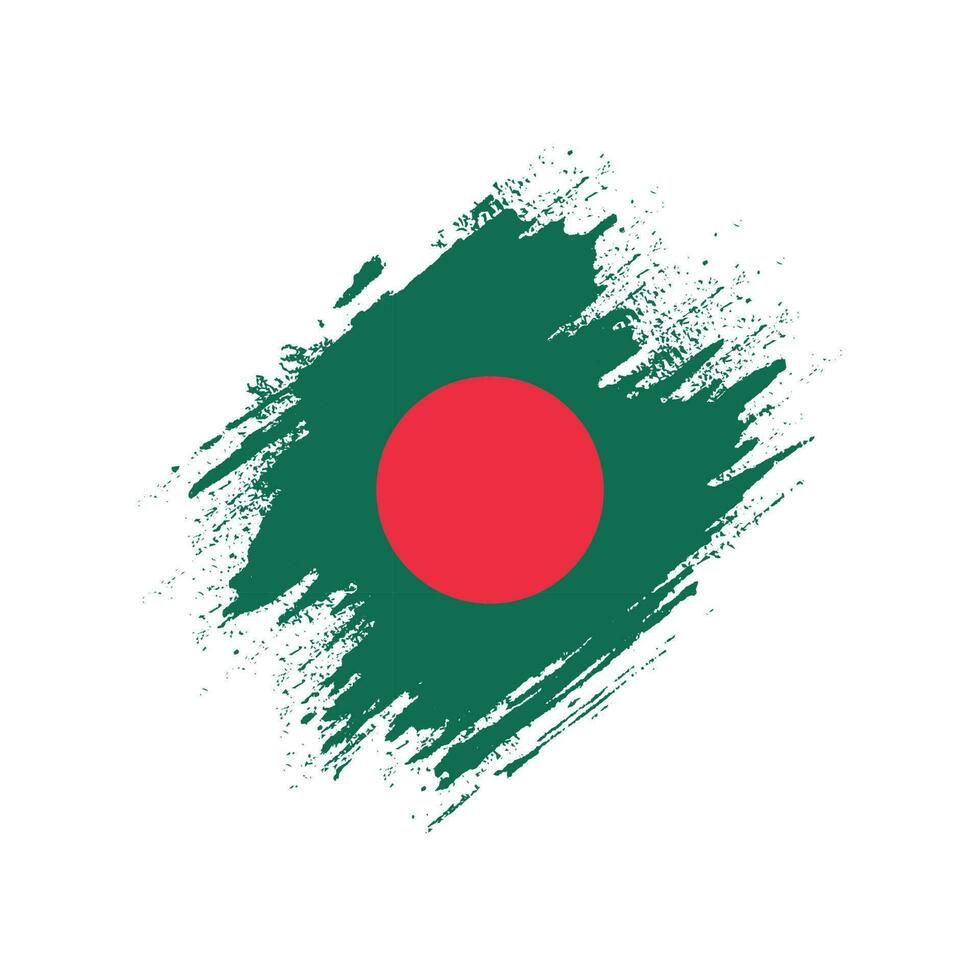 diseño de bandera de bangladesh con efecto grunge vector