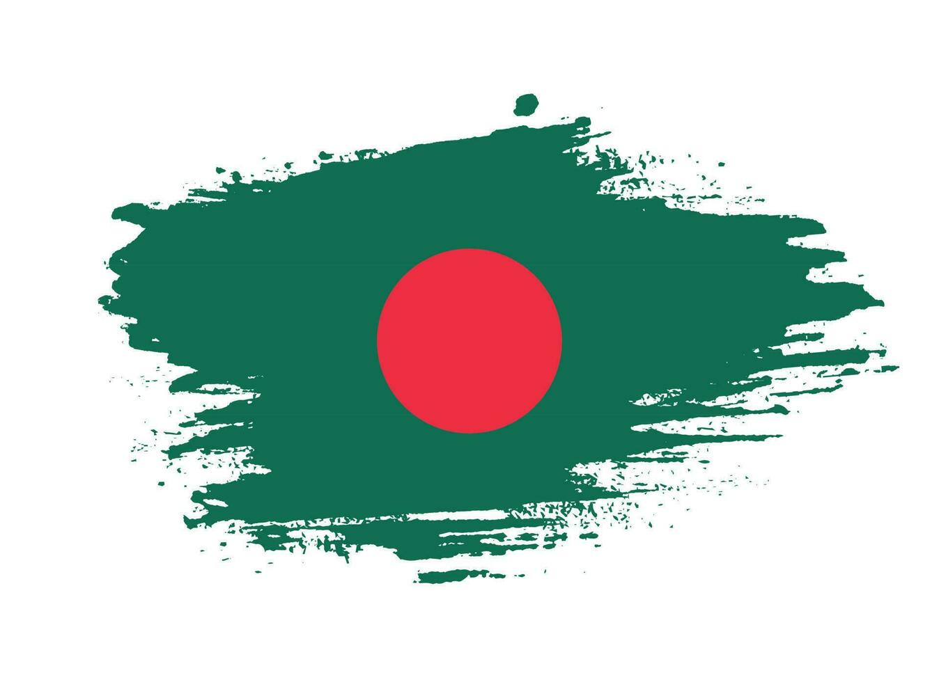 Professional hand paint Bangladesh flag vector