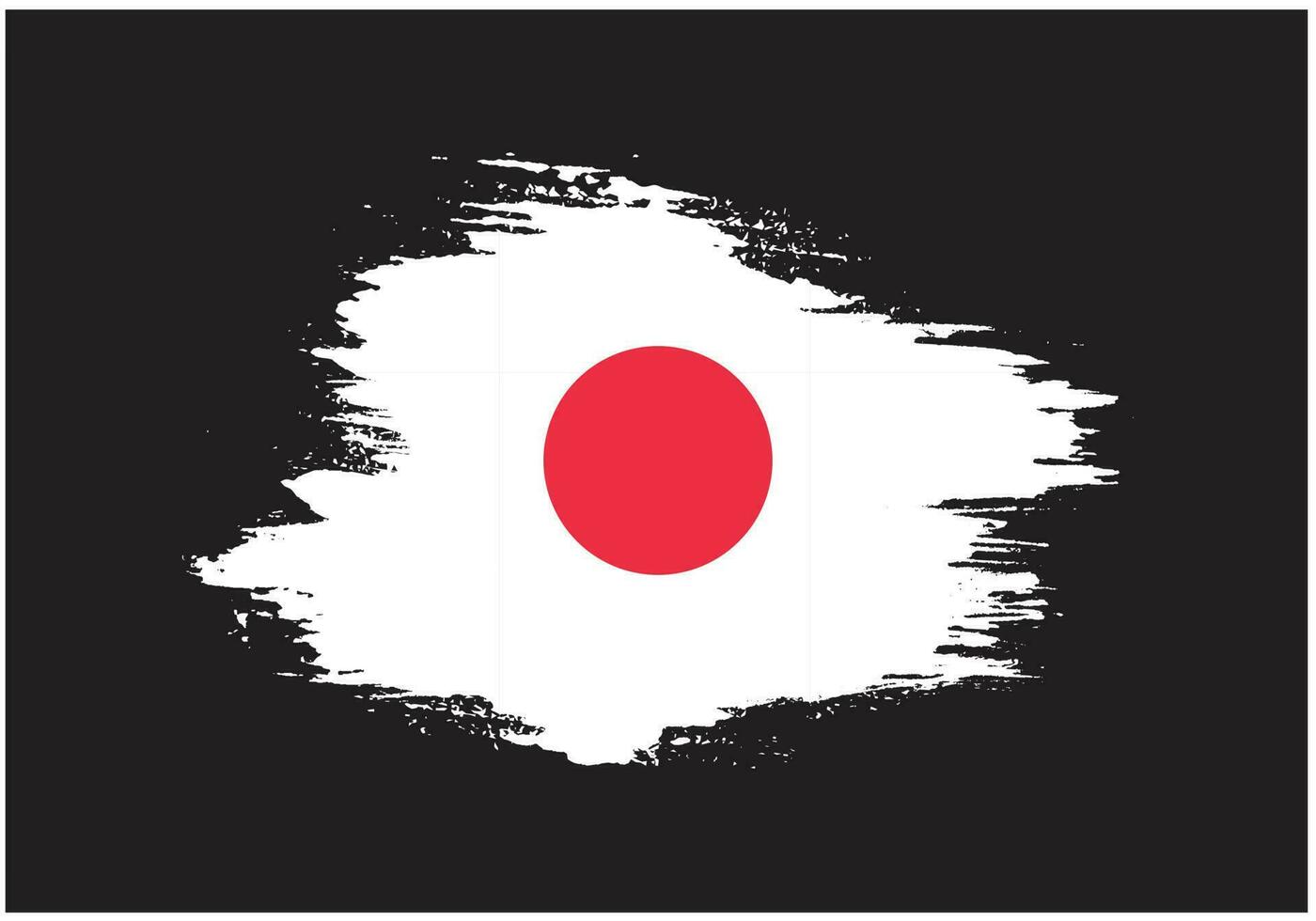 vector de bandera de japón de trazo de pincel