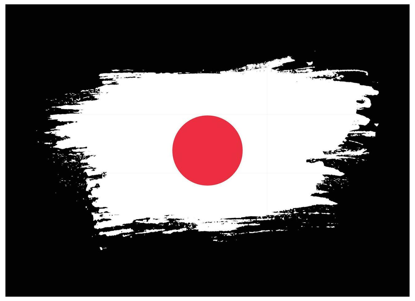 vector de bandera de japón de trazo de pincel de tinta de pintura