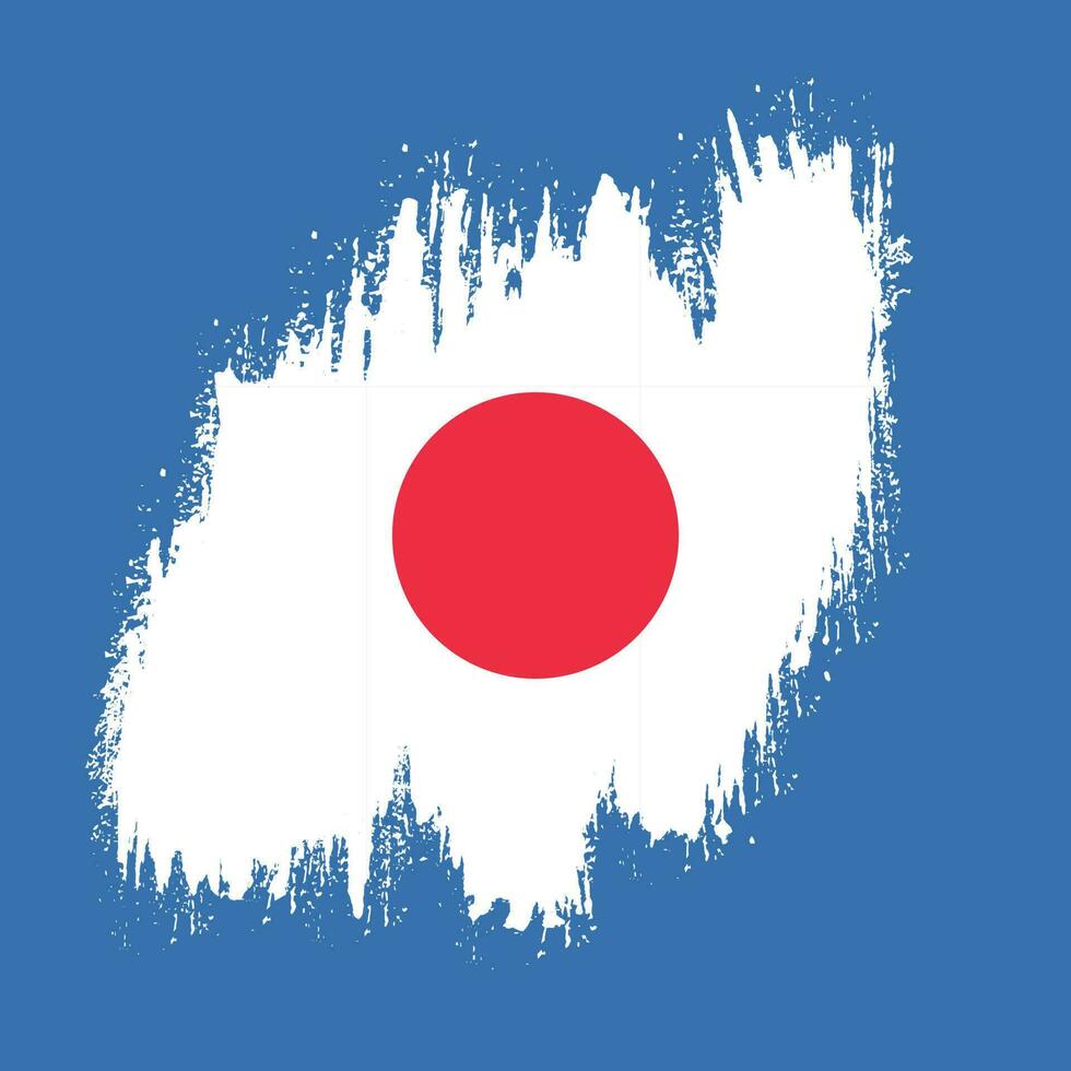 New creative grunge texture Japan flag vector