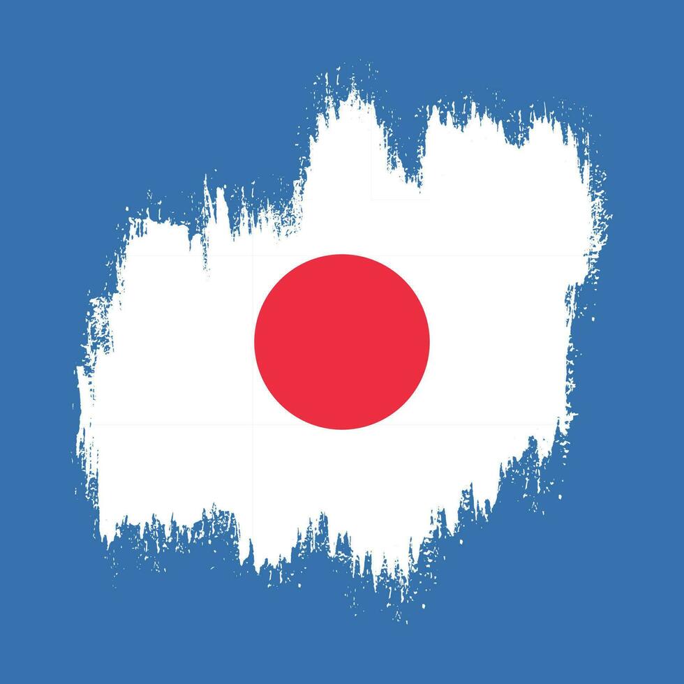 New vintage Japan grunge flag vector