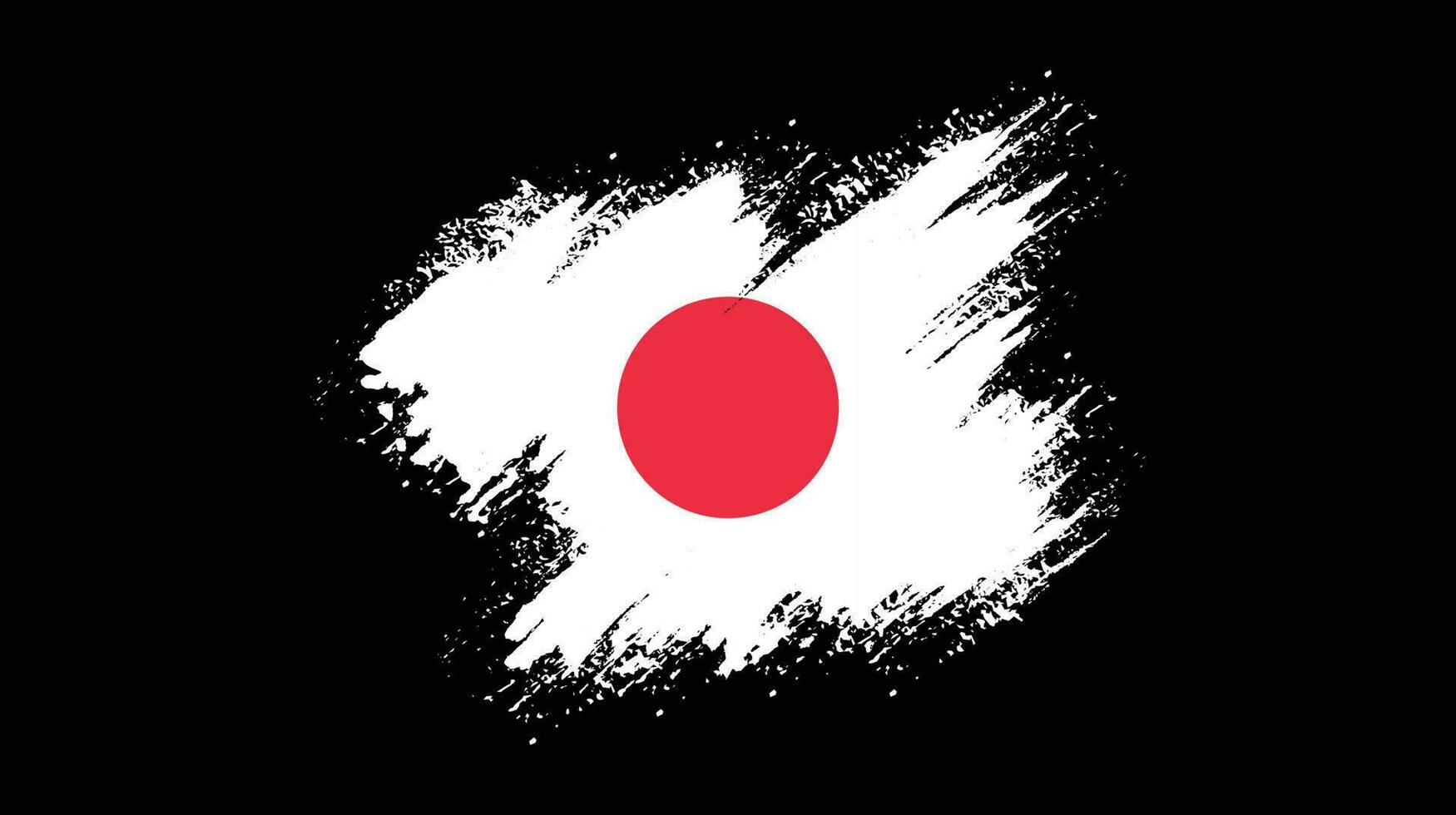 Splatter brush stroke Japan flag vector