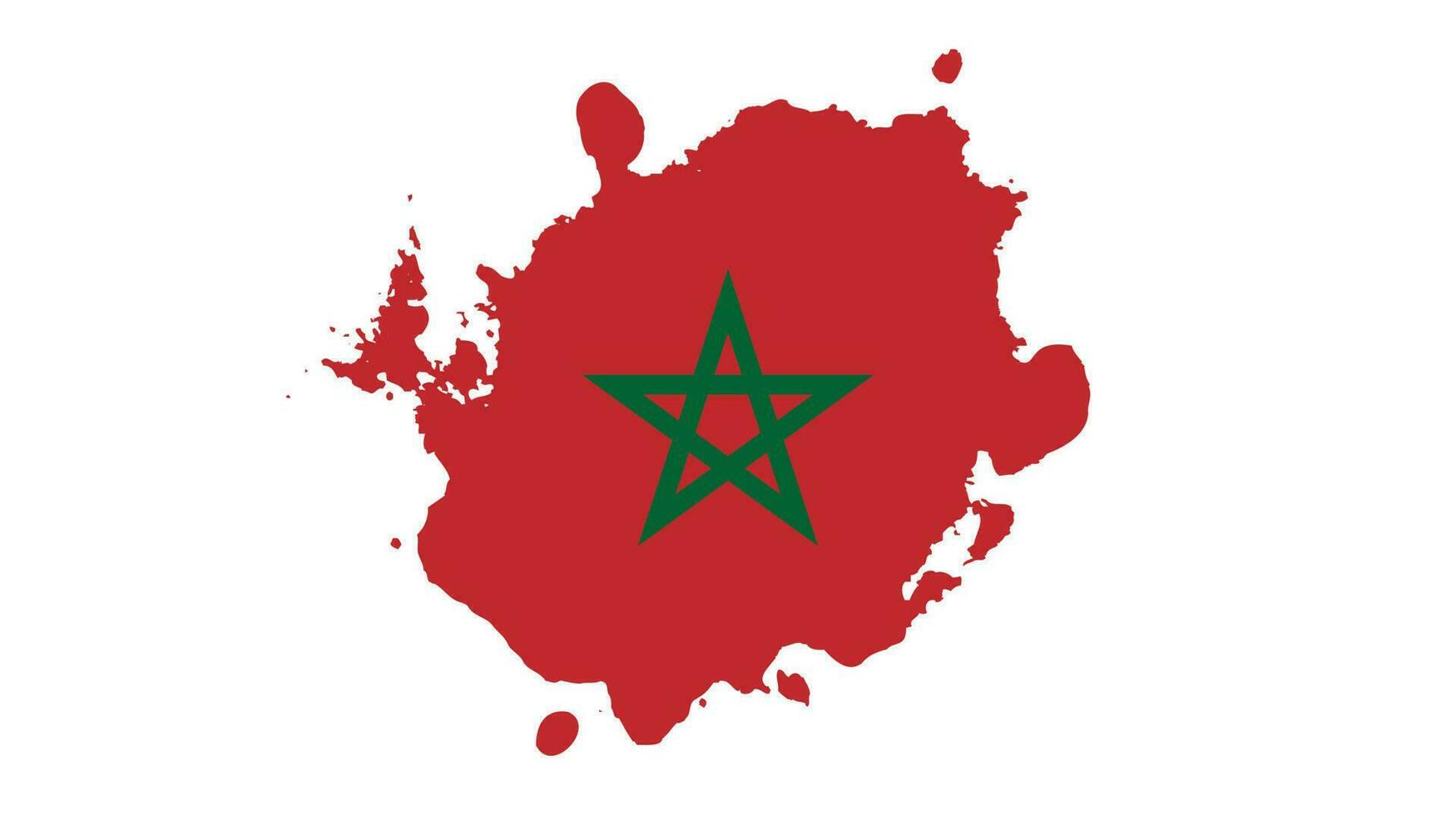 Abstract brush stroke Morocco flag vector image