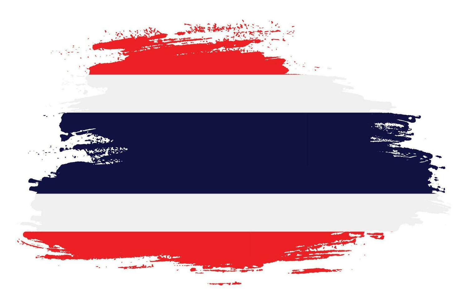 Modern brush stroke Thailand flag vector
