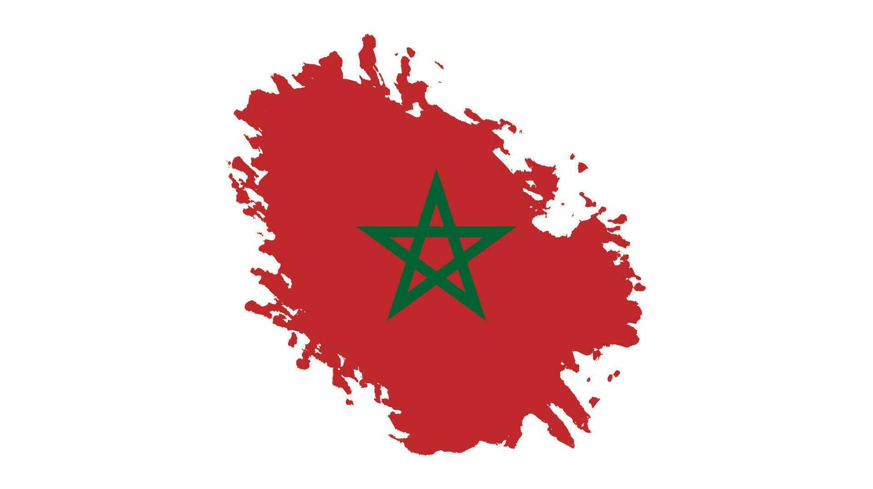 Free brush stroke Morocco flag vector image