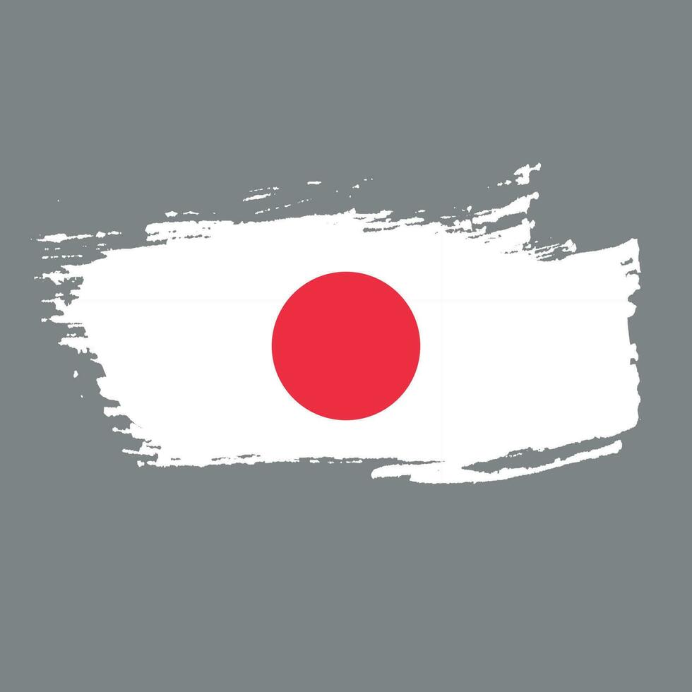 New hand paint brush Japan flag vector