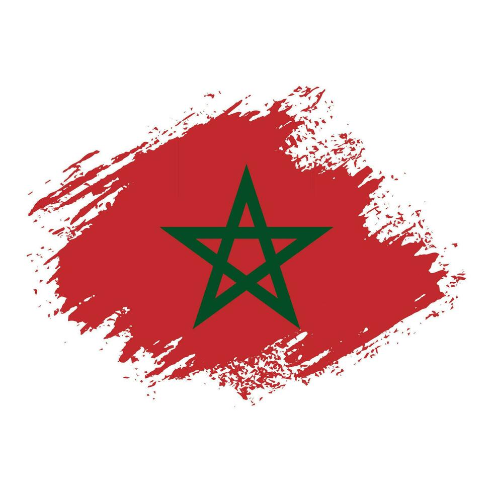 Texture effect Morocco vintage flag vector