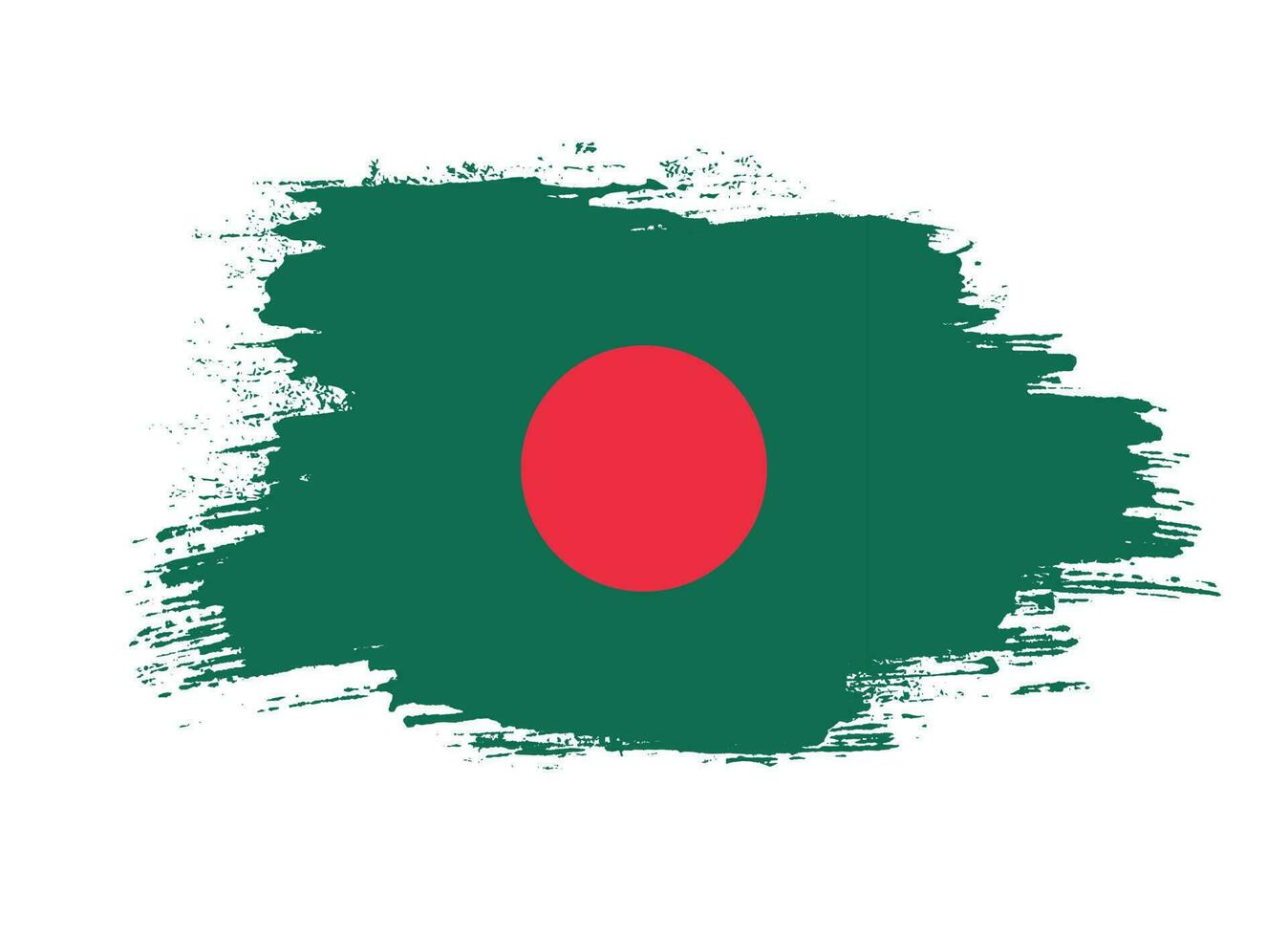 Hand drawn grunge brush stroke Bangladesh flag vector