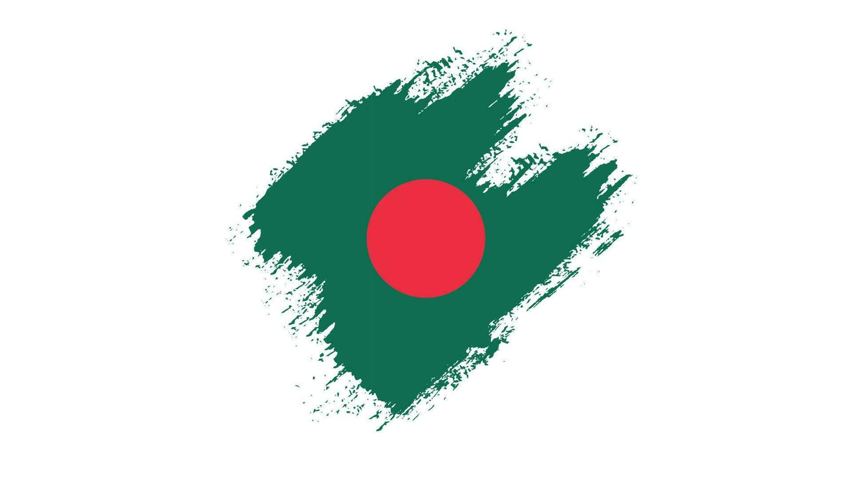 Paint brush stroke Bangladesh flag vector